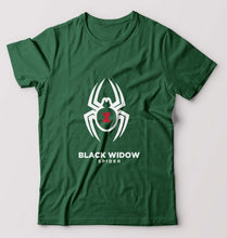 Load image into Gallery viewer, Black Widow Spider T-Shirt for Men-Bottle Green-Ektarfa.online

