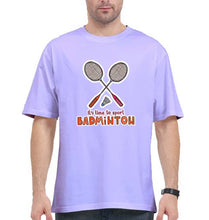 Load image into Gallery viewer, Badminton Oversized T-Shirt for Men-Lavender-Ektarfa.online
