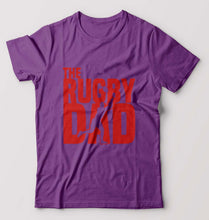 Load image into Gallery viewer, Rugby Dad T-Shirt for Men-Purple-Ektarfa.online
