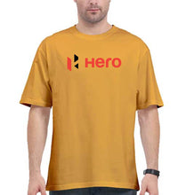 Load image into Gallery viewer, Hero MotoCorp Oversized T-Shirt for Men-Golden Yellow-Ektarfa.online
