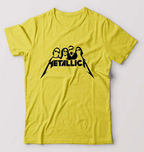 Load image into Gallery viewer, Metallica T-Shirt for Men-S(38 Inches)-Yellow-Ektarfa.online
