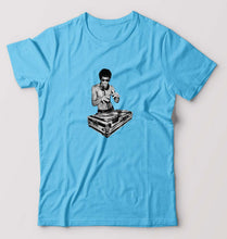 Load image into Gallery viewer, DJ Bruce Lee T-Shirt for Men-S(38 Inches)-Light blue-Ektarfa.online
