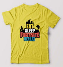Load image into Gallery viewer, Fortnite T-Shirt for Men-S(38 Inches)-Yellow-Ektarfa.online
