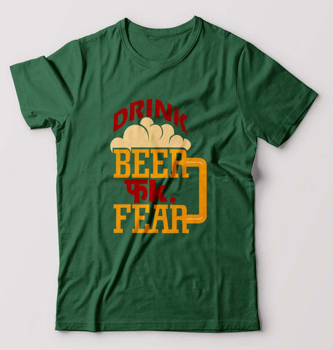 Beer T-Shirt for Men-Bottle Green-Ektarfa.online