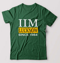 Load image into Gallery viewer, IIM Lucknow T-Shirt for Men-S(38 Inches)-Bottle Green-Ektarfa.online
