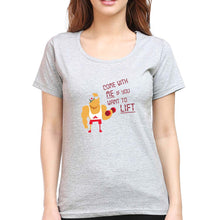 Load image into Gallery viewer, Gym T-Shirt for Women-Grey Melange-Ektarfa.online

