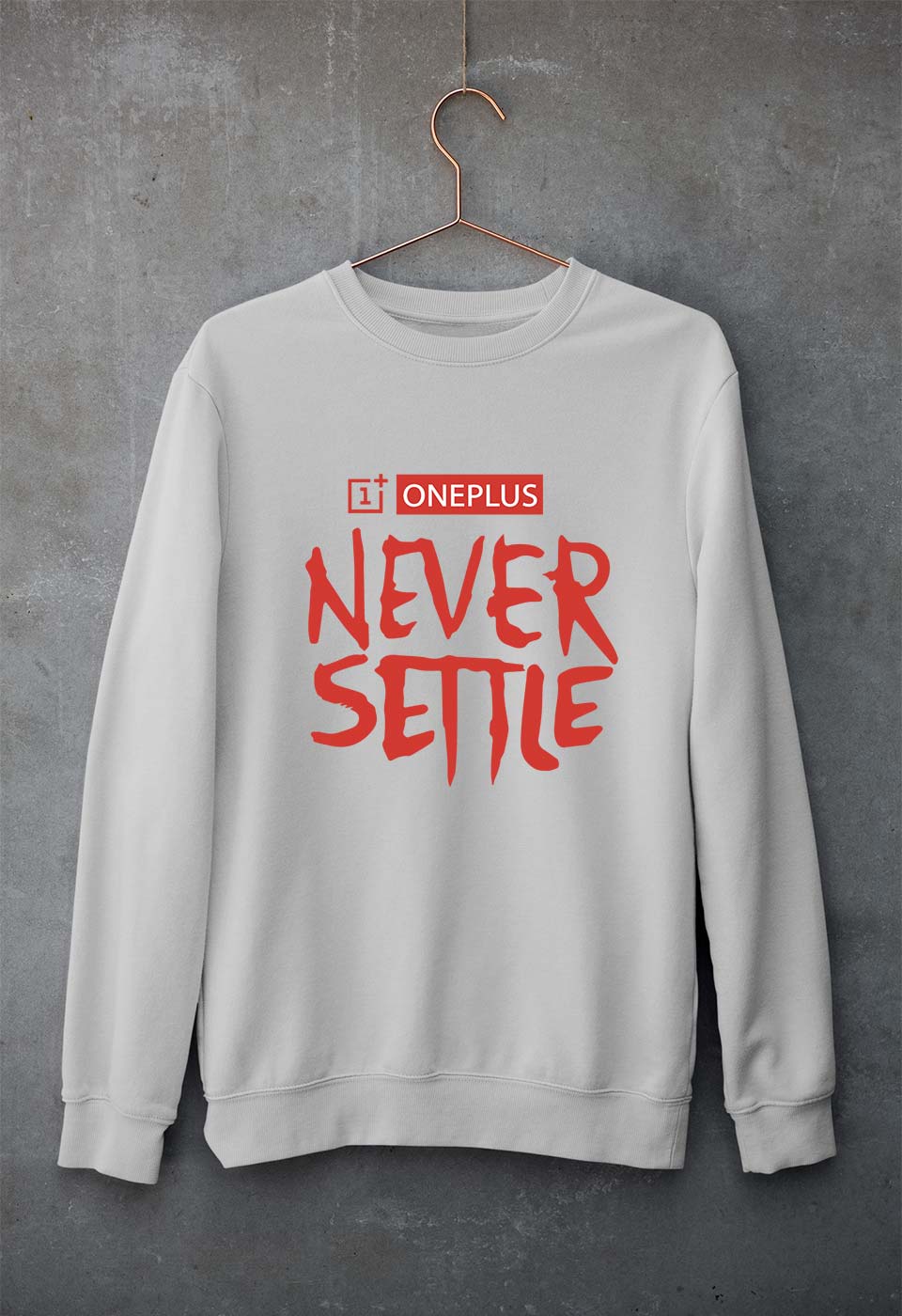 OnePlus Unisex Sweatshirt for Men/Women-Grey Melange-Ektarfa.online