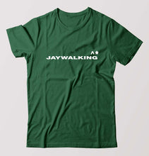 Load image into Gallery viewer, Jaywalking T-Shirt for Men-S(38 Inches)-Bottle Green-Ektarfa.online
