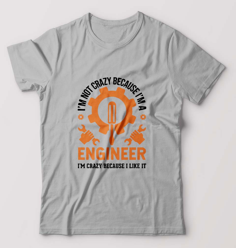 Crazy Engineer T-Shirt for Men-Grey Melange-Ektarfa.online