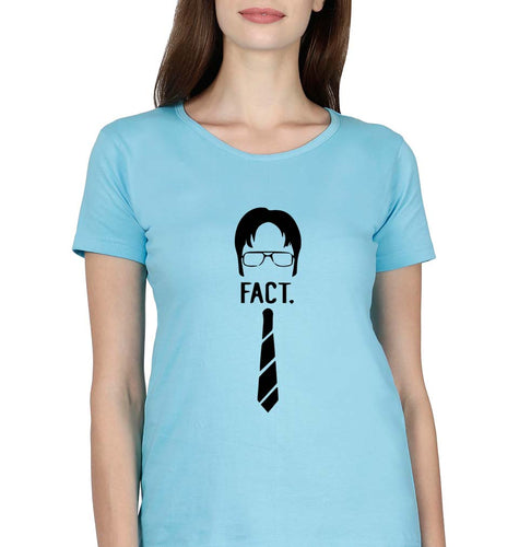 Dwight Schrute T-Shirt for Women-Light Blue-Ektarfa.online