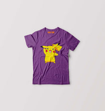 Load image into Gallery viewer, Pikachu Kids T-Shirt for Boy/Girl-Purple-Ektarfa.online
