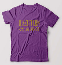 Load image into Gallery viewer, Led Zeppelin T-Shirt for Men-S(38 Inches)-Purple-Ektarfa.online
