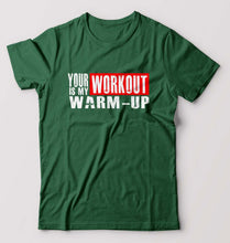 Load image into Gallery viewer, Gym T-Shirt for Men-S(38 Inches)-Bottle Green-Ektarfa.online
