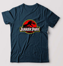 Load image into Gallery viewer, Jurassic Park T-Shirt for Men-S(38 Inches)-Petrol Blue-Ektarfa.online
