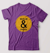 Load image into Gallery viewer, Muslim T-Shirt for Men-S(38 Inches)-Purple-Ektarfa.online
