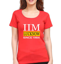 Load image into Gallery viewer, IIM Lucknow T-Shirt for Women-XS(32 Inches)-Red-Ektarfa.online
