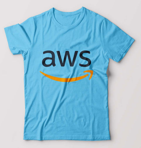 Amazon AWS T-Shirt for Men-Light Blue-Ektarfa.online