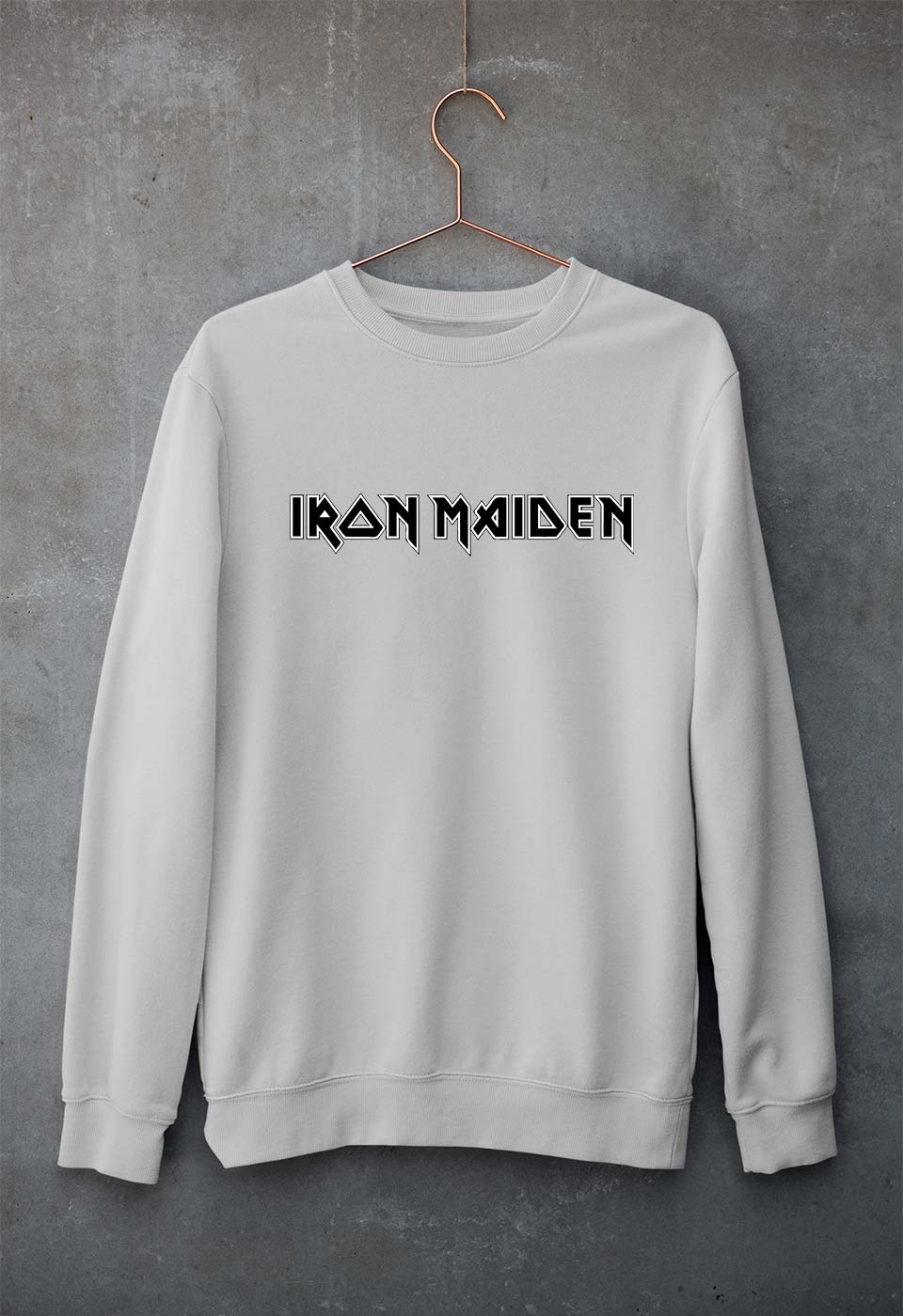 Iron Maiden Unisex Sweatshirt for Men/Women-S(40 Inches)-Grey Melange-Ektarfa.online