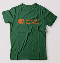 Load image into Gallery viewer, Bank of Baroda T-Shirt for Men-S(38 Inches)-Dark Green-Ektarfa.online

