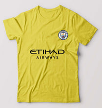 Load image into Gallery viewer, Manchester City F.C 2021-22 T-Shirt for Men-S(38 Inches)-Yellow-Ektarfa.online

