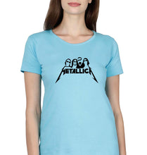 Load image into Gallery viewer, Metallica T-Shirt for Women-XS(32 Inches)-SkyBlue-Ektarfa.online
