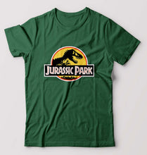 Load image into Gallery viewer, Jurassic Park T-Shirt for Men-S(38 Inches)-Dark Green-Ektarfa.online
