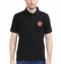 Load image into Gallery viewer, Arsenal Logo Polo T-Shirt for Men-S(38 Inches)-Black-Ektarfa.co.in
