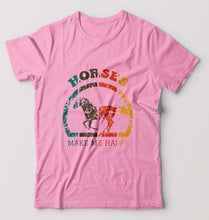 Load image into Gallery viewer, Horses T-Shirt for Men-Light Baby Pink-Ektarfa.online
