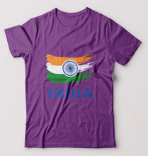 Load image into Gallery viewer, India T-Shirt for Men-S(38 Inches)-Purple-Ektarfa.online
