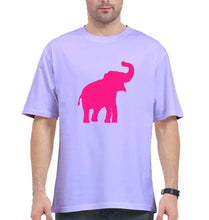 Load image into Gallery viewer, Pink Elephant Oversized T-Shirt for Men-Lavender-Ektarfa.online
