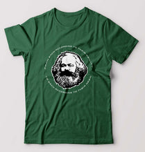 Load image into Gallery viewer, Karl Marx T-Shirt for Men-S(38 Inches)-Bottle Green-Ektarfa.online
