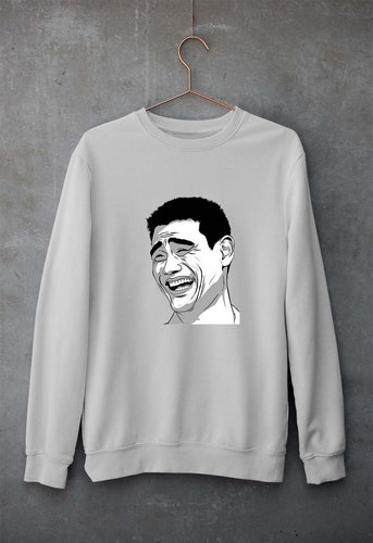 Yao Ming Face(Bitch Please) Unisex Sweatshirt for Men/Women-Grey Melange-Ektarfa.online