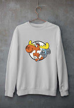 Load image into Gallery viewer, The Adventures of Rocky and Bullwinkle and Friends Unisex Sweatshirt for Men/Women-S(40 Inches)-Grey Melange-Ektarfa.online
