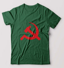 Load image into Gallery viewer, Communist party T-Shirt for Men-S(38 Inches)-Dark Green-Ektarfa.online
