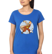 Load image into Gallery viewer, Tintin T-Shirt for Women-XS(32 Inches)-Royal Blue-Ektarfa.online
