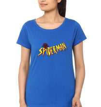 Load image into Gallery viewer, Spiderman Superhero T-Shirt for Women-Royal Blue-Ektarfa.online
