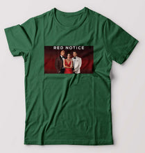 Load image into Gallery viewer, Red Notice T-Shirt for Men-S(38 Inches)-Dark Green-Ektarfa.online
