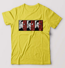 Load image into Gallery viewer, Spiderman Superhero T-Shirt for Men-S(38 Inches)-Yellow-Ektarfa.online

