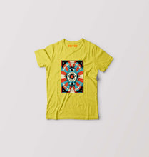 Load image into Gallery viewer, Psychedelic Peace and Love Kids T-Shirt for Boy/Girl-Mustard Yellow-Ektarfa.online
