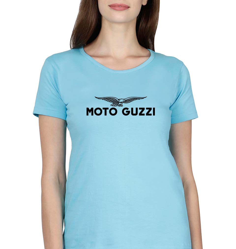 Moto Guzzi T-Shirt for Women-SkyBlue-Ektarfa.online