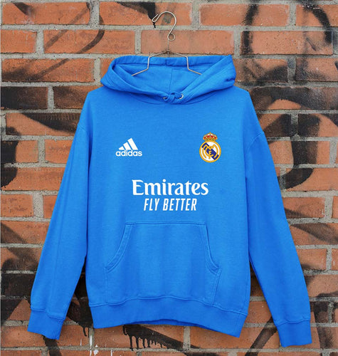 Real Madrid 2021-22 Unisex Hoodie for Men/Women-S(40 Inches)-Royal Blue-Ektarfa.online