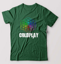 Load image into Gallery viewer, Coldplay T-Shirt for Men-S(38 Inches)-Bottle Green-Ektarfa.online
