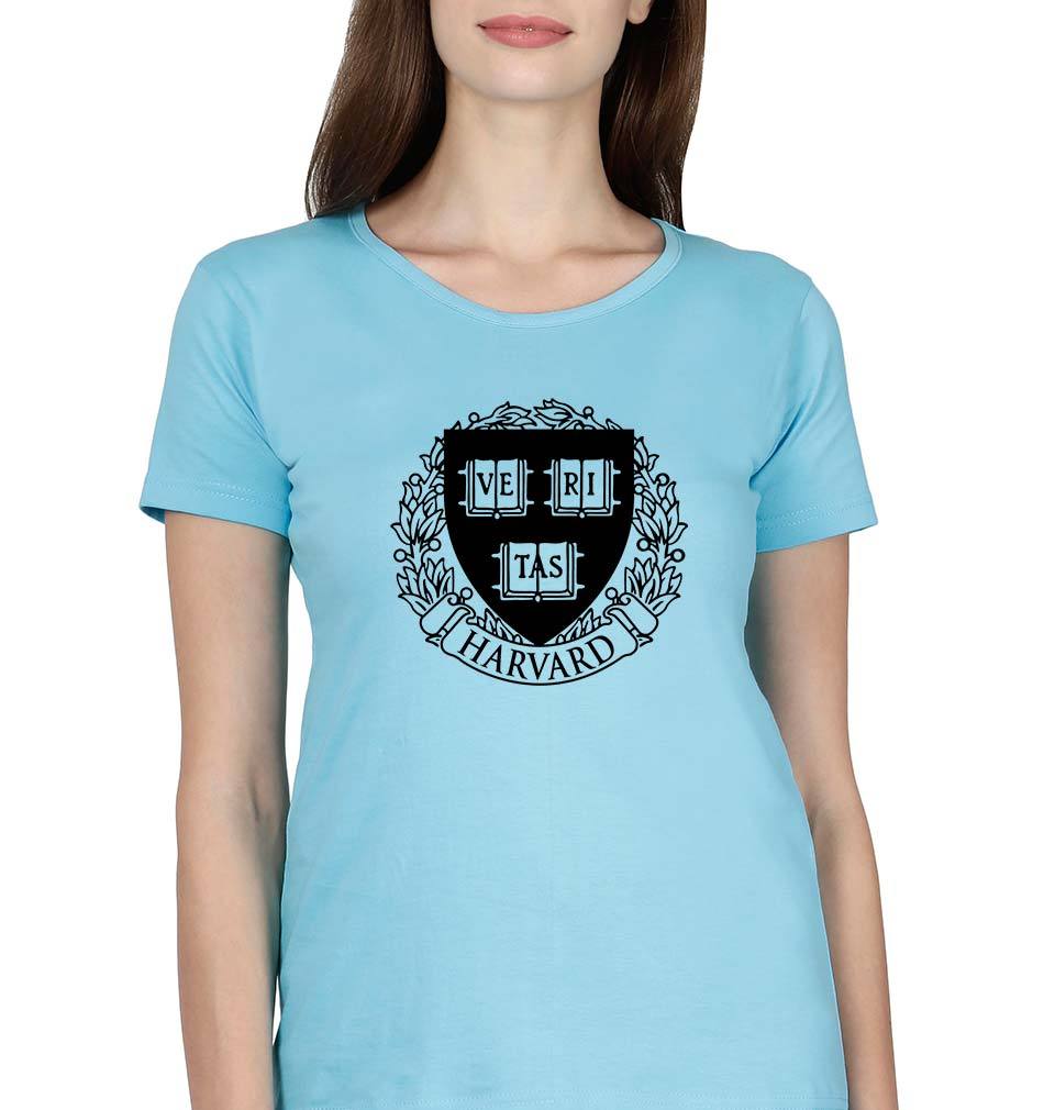 Harvard T-Shirt for Women-XS(32 Inches)-SkyBlue-Ektarfa.online