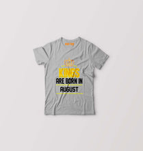 Load image into Gallery viewer, Kings Are Born In August Kids T-Shirt for Boy/Girl-Grey-Ektarfa.online
