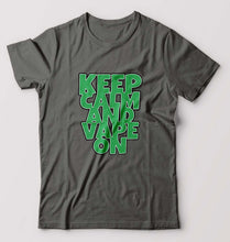 Load image into Gallery viewer, keep calm and vape on T-Shirt for Men-Charcoal-Ektarfa.online
