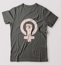 Load image into Gallery viewer, Feminist T-Shirt for Men-S(38 Inches)-Charcoal-Ektarfa.online
