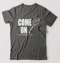 Load image into Gallery viewer, Tennis T-Shirt for Men-S(38 Inches)-Charcoal-Ektarfa.online
