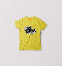 Load image into Gallery viewer, Spy Ninja Kids T-Shirt for Boy/Girl-0-1 Year(20 Inches)-Mustard Yellow-Ektarfa.online
