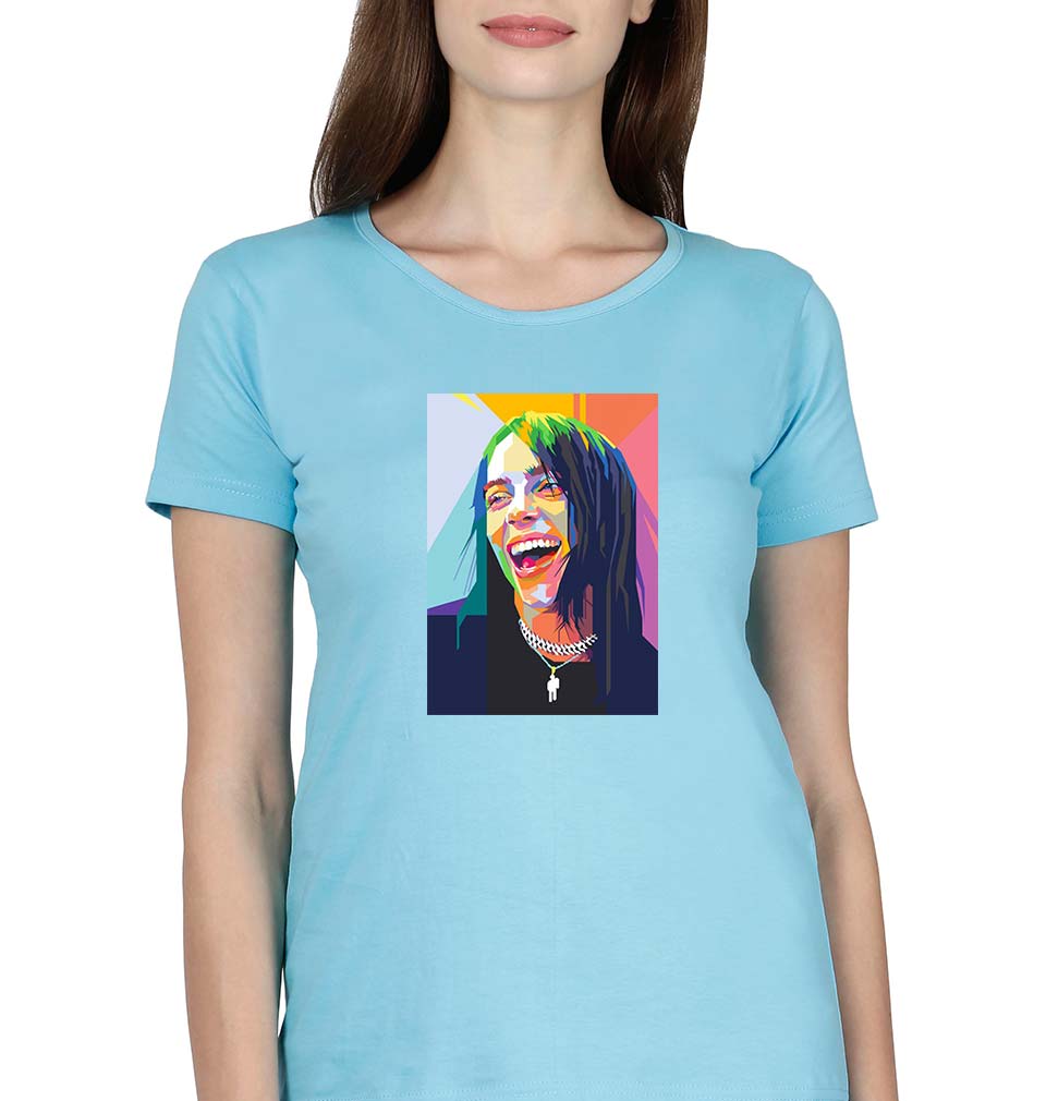 Billie Eilish T-Shirt for Women-XS(32 Inches)-SkyBlue-Ektarfa.online
