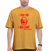 Load image into Gallery viewer, Karl Marx Oversized T-Shirt for Men-Golden Yellow-Ektarfa.online
